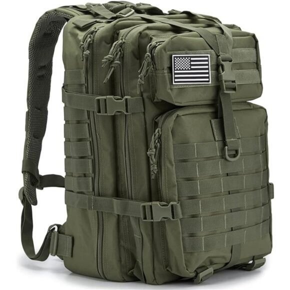 45L Tactical Backpack Molle Hiking Camping Survival Military Bug Out Bag - Picture 1 of 7